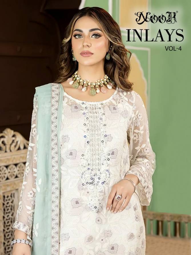  Noor Inlays 4 Festive Wear Wholesale Salwar Kameez Collection